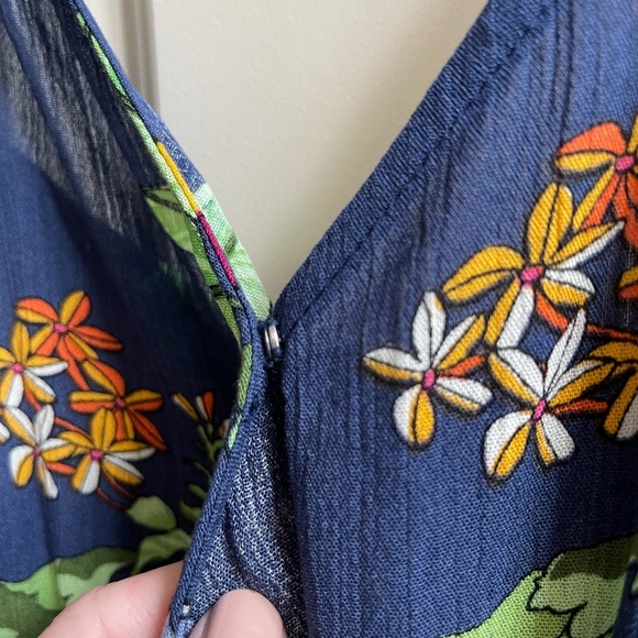 Blue floral maxi dress NWT - Picture 3 of 7